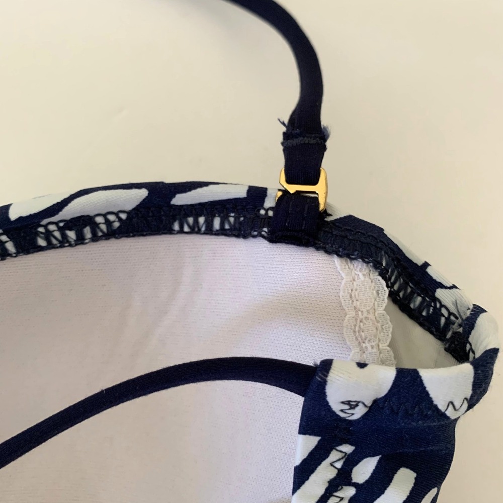 NWT Trina Turk Indochine Bandeau Tribal Floral Lace-up One Piece Swimsuit 6 4 Sm - Picture 11 of 16